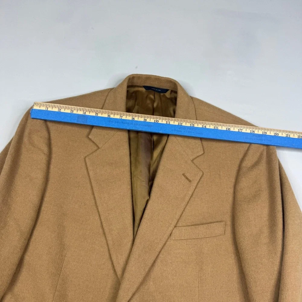 Brooks Brothers Camel Hair Blazer Mens 44 Short Tan 2 Button Sport Coat USA